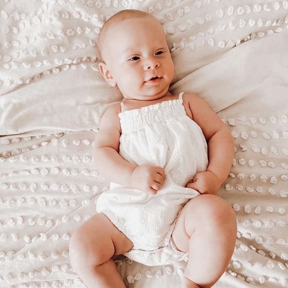 Eyelet Bubble Romper